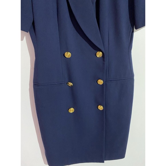Atrium Collection Navy Blue Double-Breasted Blazer Dress - Picture 5 of 14